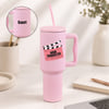 Personalized Main Character Pink Steel Tumbler