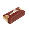 Gift Personalized Maroon Vegan Leather Tissue Box