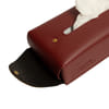 Shop Personalized Maroon Vegan Leather Tissue Box