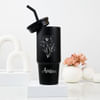 Shop Personalized Matte Black Floral Tumbler for Her