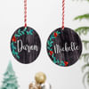Gift Personalized Merry Christmas Wreath Ornament - Set Of 5
