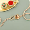 Gift Personalized Metal And Cz Designed Bro Rakhi