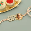 Personalized Metal And Cz Designed Bro Rakhi Online
