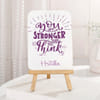 Personalized Motivational Quote Plaque | Same Day Delivery | Purple Tabletop Inspiration Sign with W