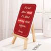 Gift Personalized Motivational Quote Plaque | Same Day Delivery | Red Tabletop Inspiration Sign with Wood