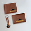 Personalized Moustache PU Leather Wallet Set For Men