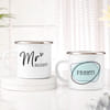 Gift Personalized Mr Right And Mrs Always Right Enamel Coffee Mug - Set Of 2