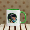 Gift Personalized Mug with Green Handle