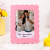 Gift Personalized My Favourite Duo Pink Scallop Edged Photo Frame