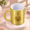 Buy Personalized Om Lotus Golden Mug
