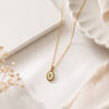 Personalized Oval Initial Pendant for Mother's Day
