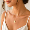 Shop Personalized Oval Pendant with Star Necklace