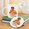 Personalized Papa ki Chai Mug & Coaster Set