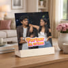 Personalized Partners in Crime Photo Frame With Wooden Stand