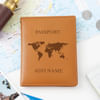 Buy Personalized Passport Cover And Luggage Tag Combo - Tan