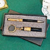 Shop Personalized Pen and Keychain Set in Black and Gold