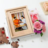 Personalized Photo Frame And Floral Bliss For Raksha Bandhan Online