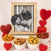 Personalized Photo Frame with Gourmet Nut Snacks
