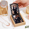 Personalized Photo Pop-Up Box with Floral Heart Pendant