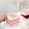 Gift Personalized Pink Double-Decker Jewellery Organizer