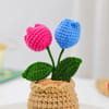 Buy Personalized Pink Photo Frame with Crochet Flower