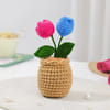 Shop Personalized Pink Photo Frame with Crochet Flower