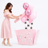 Personalized Polaroids with Pink Balloon Surprise