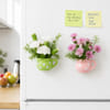 Shop Personalized Poloroid with Mini Flower Vase Fridge Magnet