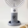 Gift Personalized Portable Hand Fan - Grey