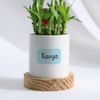Gift Personalized Positivity Planter With Bamboo Plant