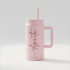 Gift Personalized Powder Pink Stainless Steel Tumbler - 1500 ml