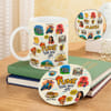 Personalized Pune Coffee Mug and Coaster Combo