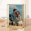 Gift Personalized Radiant Love Golden Metal Photo Frame