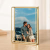 Personalized Radiant Love Golden Metal Photo Frame Online