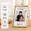 Gift Personalized Raksha Bandhan Memory Gold Metal Frame