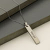 Personalized Rectangle Pendant - Silver Grey Online