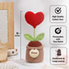 Shop Personalized Red Crochet Heart In Pot
