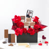 Gift Personalized Red Roses And Chocolates Valentines Day Gift Bag