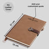 Gift Personalized Refined Brown Faux Leather Diary With Quote