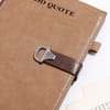 Shop Personalized Refined Brown Faux Leather Diary With Quote
