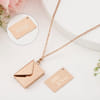 Personalized Rose Gold Envelope Pendant Online