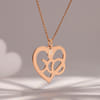 Personalized Rose Gold Heart Pendant