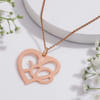 Gift Personalized Rose Gold Heart Pendant Valentine's Day Gift