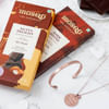 Personalized Rose Gold Pendant And Cuff Bracelet With Masqa Chocolates Online