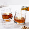Personalized Rotating Base Whiskey Glass Set - Set of 2