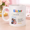 Personalized Search Style Sister Photo Mug