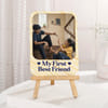 Shop Personalized Sibling Bestie Frame with Wooden Stand for Rakhi