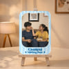 Personalized Sibling Duo Frame with Wooden Stand for Rakhi