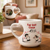 Personalized Sibling Far But Close Heart Mug