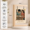 Gift Personalized Sibling Wooden Photo Holder for Bhai Dooj